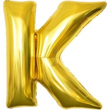 Altın Folyo Balon 32" Inç 76 cm K Harfi