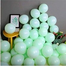 Tatlı Günler Su Yeşili Rengi Balon 30 Adet Pastel Mat Balon Büyük Boy 30  cm
