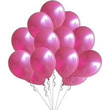 Tatlı Günler Fuşya 30 Adet Metalik Balon Büyük Boy 30  cm