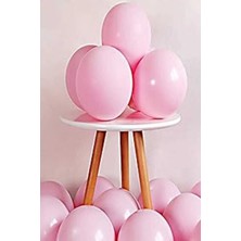 Tatlı Günler Makaron Pembe 20 Adet Pastel Mat Balon Büyük Boy 30  cm