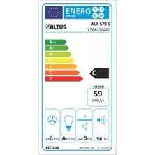 Altus Ala 570 G Ankastre Davlumbaz Gri