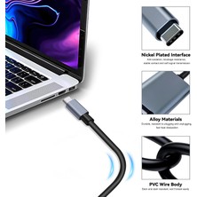 CoverZone HDMI Çevirici USB C HDMI 4K 60Hz Hdmı, 200CM USB C HDMI Adaptör USB C HDMI Uyumlu Thunderbolt Type-C To HDMI 2 Metre Kablo Uzunluğu ZR854