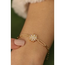 ÇGK KUYUMCULUK  Ataçlı Kartanesi Altın Bileklik CGKBLK0228