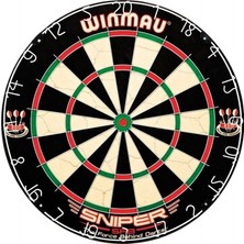 Winmau Profesyonel Dart Seti (Winmau Sniper Dart Tahtası, 6 Adet Winmau Ok, Winmau Ahşap Kabin)