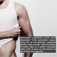 Anthony Jackson 5'li Kutu Premium Ribana Erkek Atlet Sezar Ekstra Uzun- Taranmış Ince Fitilli Pamuk