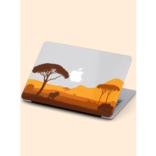 Macbook Air (M2-M3) Kılıf 13.6 Inç A2681-A3113 2022/2024 Şeffaf Sert Kapak Koruma Macos-16 Safari, Afrika Savanası