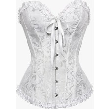 Secret Night Victorian Vintage Korse Ayarlanmalı Desenli Birinci Sınıf Kalite Korse Büstiyer Gotik Korse