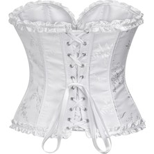 Secret Night Victorian Vintage Korse Ayarlanmalı Desenli Birinci Sınıf Kalite Korse Büstiyer Gotik Korse
