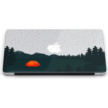 Macbook Air (M2-M3) Kılıf 13.6 Inç A2681-A3113 2022/2024 Şeffaf Kapak Tam Koruma Macos-15 Kamp Çadırı