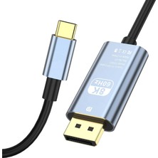 CoverZone Type-C To Dp Kablo, 8k 60Hz 200CM Yüksek Hızlı, Tip C To Displayport Kablo 2 Metre Kablo Uzunluğu USB C To Displayport Kablo 200CM ZR858