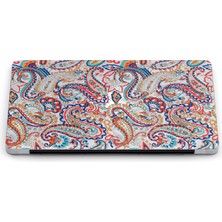 Macbook Air (M2-M3) Kılıf 15 Inç A3114-A2941 2023/2024 Şeffaf Kapak Tam Koruma Macos-08 Renkli Paisley