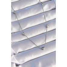 Fy Butik 316L Çelik Gümüş Renk Minimal Kalp Model Kolye