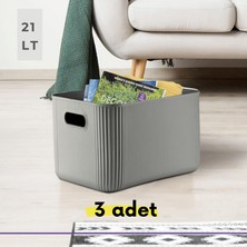 Homing 3 Adet Gri 21LT Organizer Kutu 241825