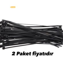 Zenith Kablo Bağı & Plastik Kelepçe & Cırt Kelepçe 4,8X200 mm Siyah 100 Adet (2 Paket Fiyatıdır)