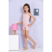 Yağmur Giyim Elm Kedicik Desenli Kız Çocuk Atlet Boxer Takımı 8013