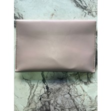 Icase Marka Macbook Air-Pro M1-M2-M3-M4  Hakiki Deri Kılıf Pembe Gül Kurusu