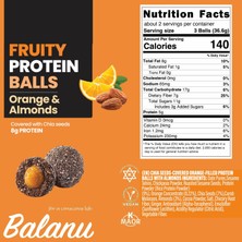 Fruity Protein Balls Portakal Dolgulu ve Bademli 55 G x 6
