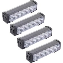 Ylz 9v-36v Escort Çakar Flaş Led Lamba 8 Fonksiyonlu (Şeffaf) (Sarı/Sarı) (4 Adet) (159*38 Mm)