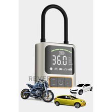 Rever 3600 Mah Oto Araç Hava Kompresörü Şarjlı Araç Lastik Poması / Motosiklet / Scooter / Bisiklet