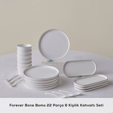 Karaca Forever Bone Bomo 22 Parça 6 Kişilik Kahvaltı Seti Platin