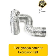 Svein Premium Baca Klapesi Alüminyum Bant Aspiratör Borusu Seti Folyo Yanmaz Sızdırmaz Havalandırma Mutfak