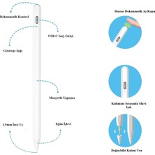 TEKNETSTORE Apple Ipad 10. Nesil 10.9 Inç 2022 Stylus Yazım Çizim Için Avuç Içi Reddetmeli Dokunmatik Kalem