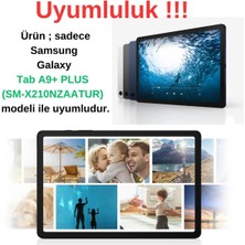 TEKNETSTORE Samsung Galaxy Tab A9+Plus X210 X215 X217 Universal Dönerli Standlı Kılıf + Ekran Koruyucu + Kalem