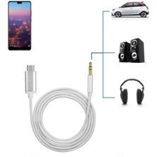 Type C Aux 3.5mm 1m Jack Dönüştürücü Aparat Samsung Xiaomi Huawei Oppo Uyumlu Ses Otg Kablo