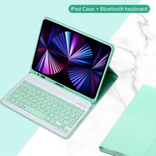 TEKNETSTORE Apple Ipad Pro 4. Nesil M2 2022 11 Inç Uyumlu Bluetooth Klavyeli Kılıf Kalem Bölmeli (Türkçe Klavye)