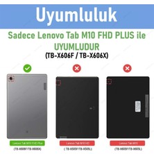 TEKNETSTORE Lenovo Tab M10 Fhd Plus TB-X606 10.3 Inç Tablet Standlı 360° Dönebilen Deri Kılıf Leather Case