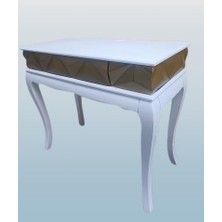Dresuar Piramit Model 90521 Gold Beyaz Uyum Lükens Kayın Ayak El Yapım