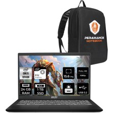 Msı Modern 15 Intel Core I5 1335U 24GB 1tb SSD 15.6" Fhd Fdos Taşınabilir Bilgisayar & Per4 Çanta F13MG031XTRP323