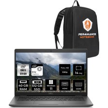 Dell Latitude 3450 i5 1335U Notebook 40GB RAM 512GB SSD 14" FHD Win11 Pro + Per4 Çanta N006L345014UP402