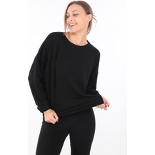 Pachie Siyah Renk Kadın Sweatshirt (PCST078)