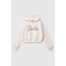 Benetton Kız Çocuk Sweatshirt - Ekru