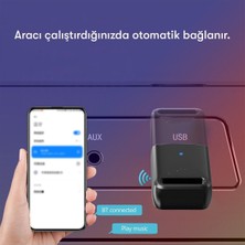 M91 Bluetooth 5.0 USB Aux Dönüştürücü - Ürün Rengi : Siyah