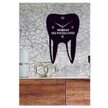 Hediyelikevi Kişiye Özel Diş Temalı Duvar Saati Hediyelik (50X33)