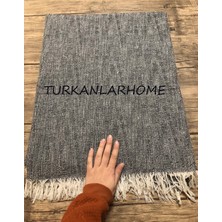 Türkanlar Home Çok Amaçlı Pamuklu Örtü- Kanepe-Koltuk Şalı-Koltuk Örtüsü 175 x 215 (Antrasit )