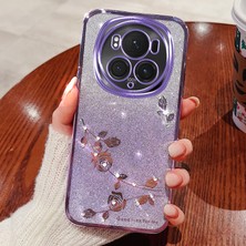 Xshine Honor Magic6 Pro 5g Glitter Tpu Telefon Kapağı Çiçek Deseni (Yurt Dışından)