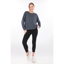 Pachie Füme Renk Kadın Sweatshirt (PCST074)