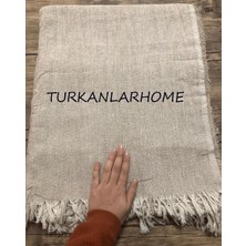 Türkanlar Home Çok Amaçlı Pamuklu Örtü- Kanepe-Koltuk Şalı-Koltuk Örtüsü 175 x 215 (Bej )
