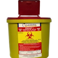 Tıbbi Atık Kutusu 5 Lt 5 Adet