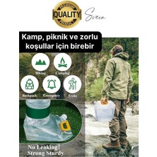 Svein Premium 1 Lt Dayanıklı Yer Kaplamaz Içecek Çantası Sporcu Kapaklı Tutamaç Suluk Matara Kamp Piknik