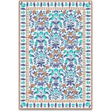 Kilim Home Mars 192 Mor Turkuaz Çiçeksi Pastel Modern Dokuma Taban Halı