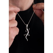 TMT Silver Gümüş Kertenkele Erkek Kolye
