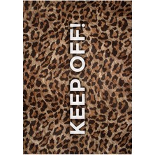 Kilim Home Mars 146 Leopar Keep Off Yazılı Modern Dokuma Taban Halı