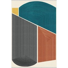 Kilim Home Mars 18 Iskandinav Görünümlü Oturma Odası Yatak Odası Yemek Odası Için Yıkanabilen Halı