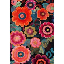 Kilim Home Çiçekli Çok Renkli Modern Salon Halısı Mutfak Halısı Yolluk Otantik Halı Mars 227