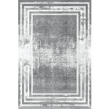 Kilim Home Mars 2086 Gri Çerçeve Minimalist Sade Tasarım Dokuma Taban Halı