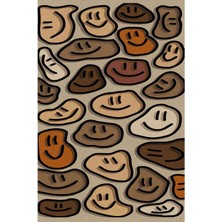 Mars 40 Modern Stil Krem Tonlarında Iskandinav Halı ve Kilim Salon Halısı Yıkanabilen Dekoratif Halı